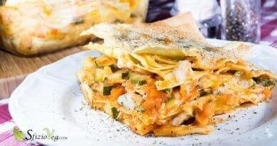 Lasagne alle verdure con mozzarella di riso