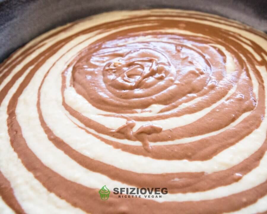 torta vegana zebrata
