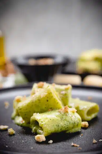paccheri con crema di zucchine