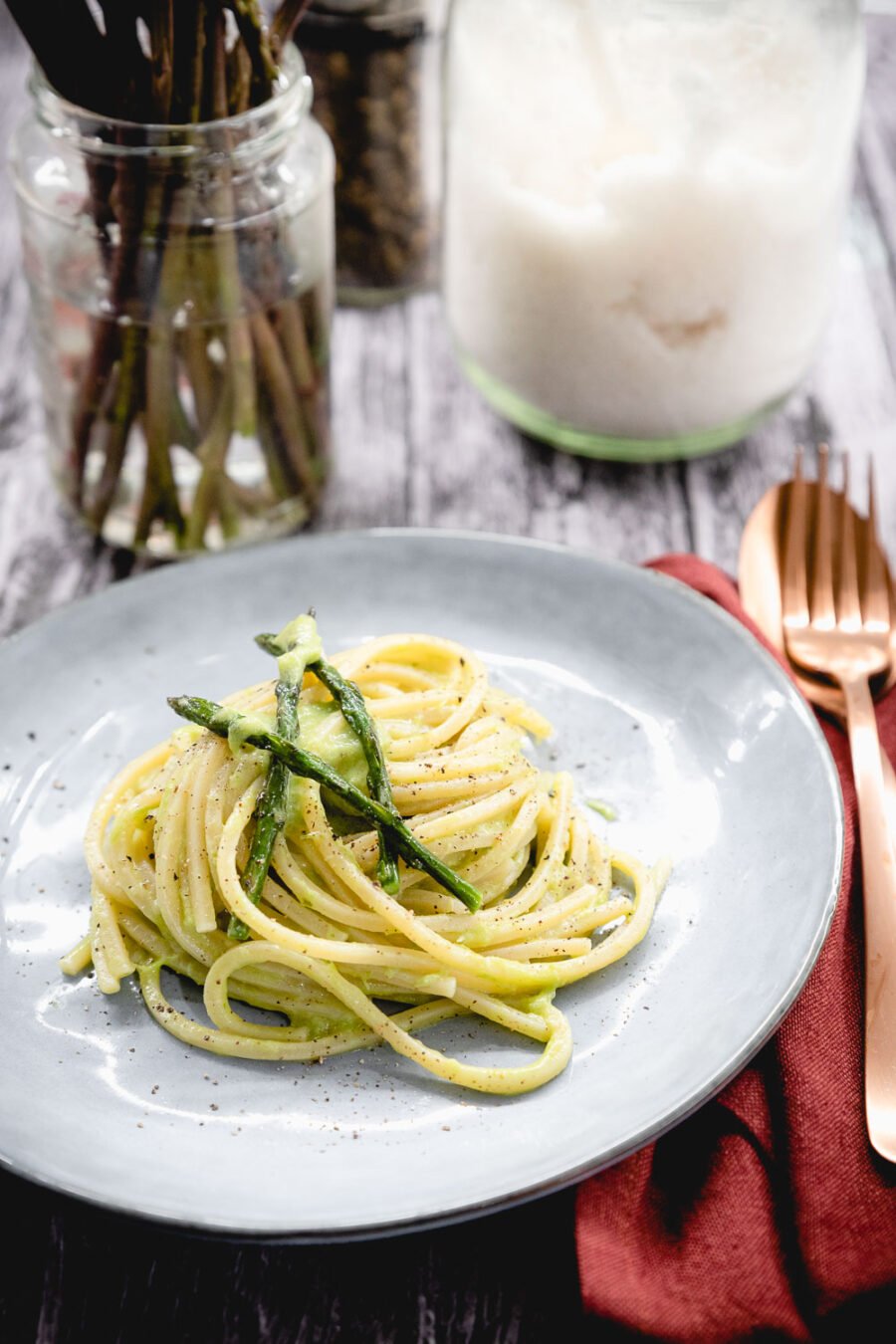 spaghetti con asparagi