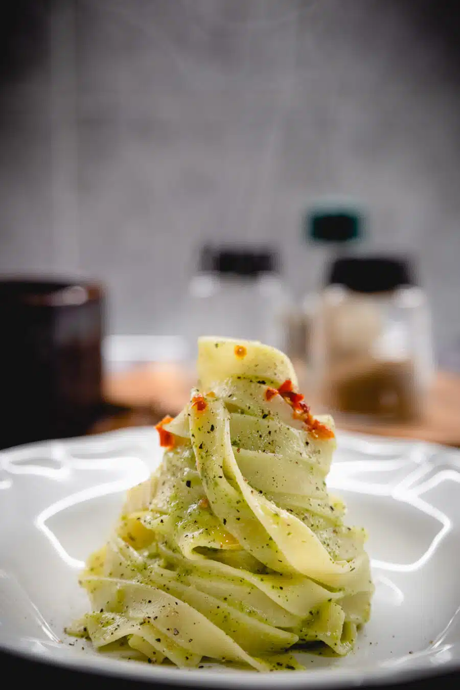 tagliatelle con crema di zucchine