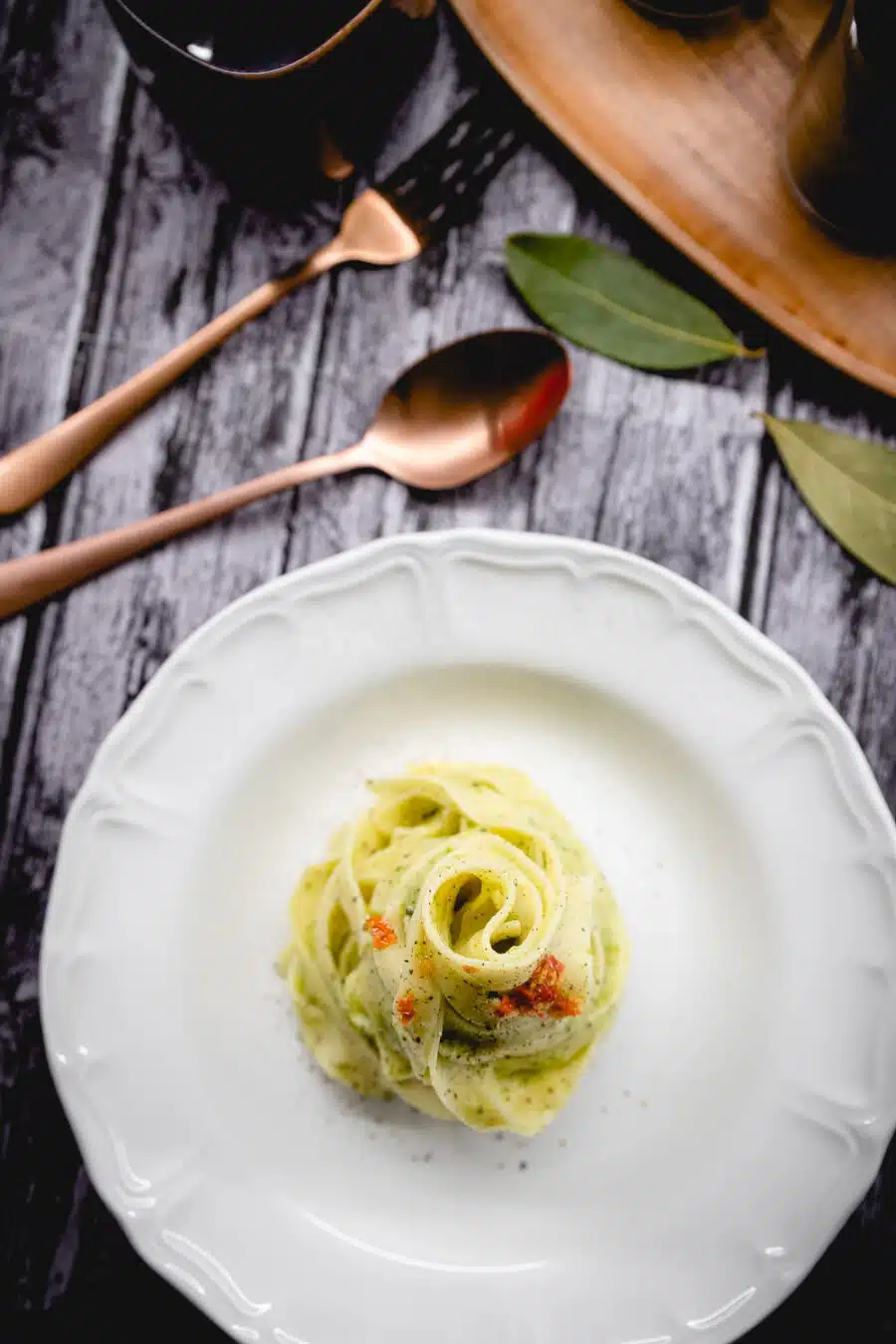 tagliatelle con crema di zucchine