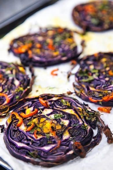 bistecche di cavolo al forno