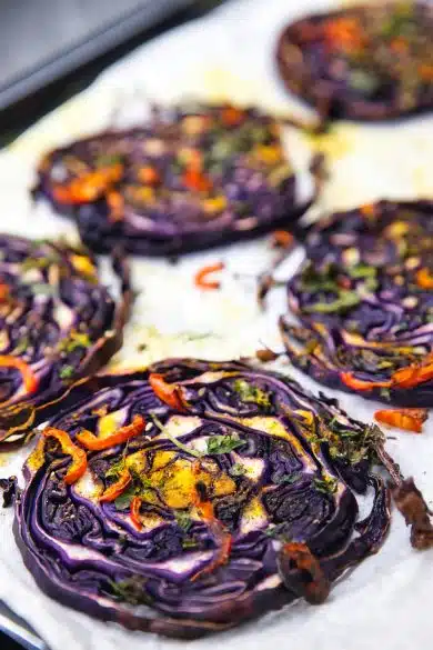 bistecche di cavolo al forno