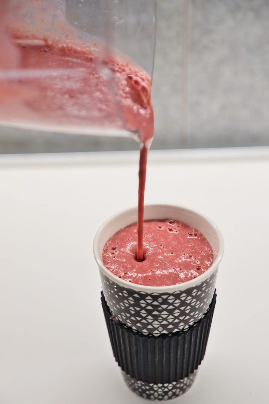 frullato proteico con rapa rossa