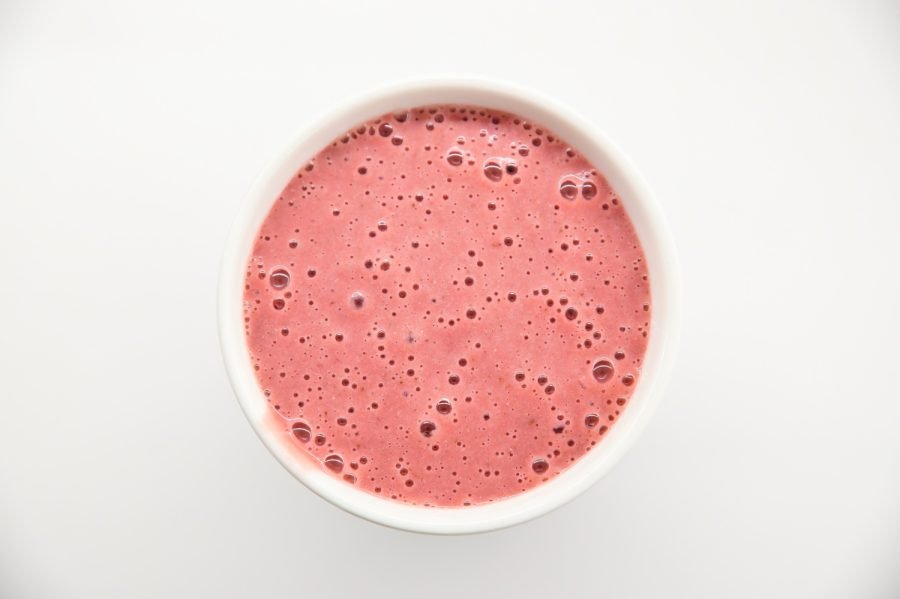 frullato proteico con rapa rossa