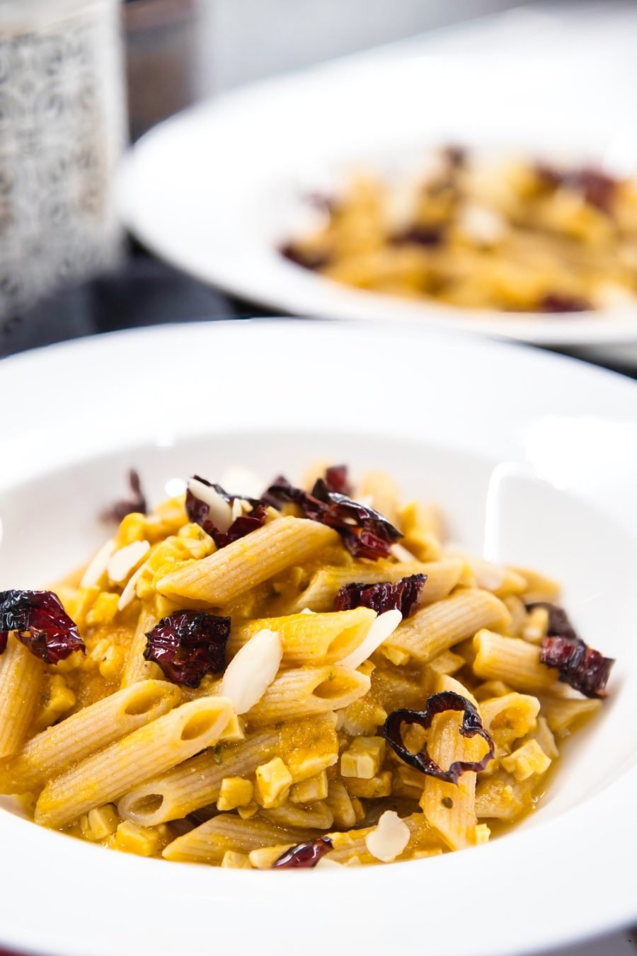 pasta zucca e tempeh