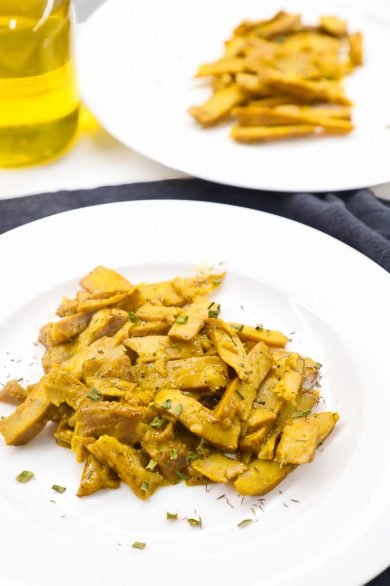 straccetti di seitan in padella