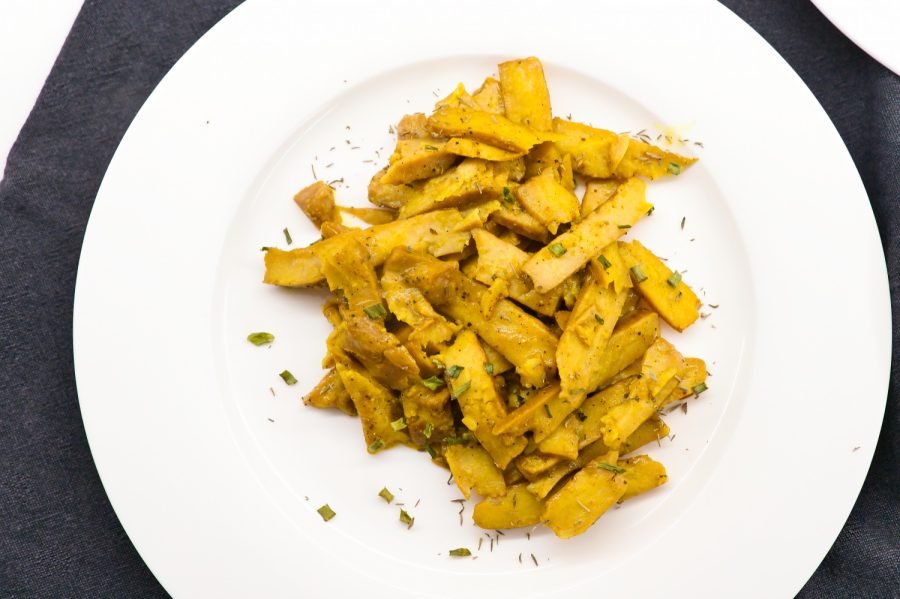 straccetti di seitan in padella