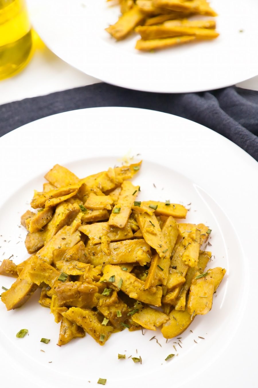 straccetti di seitan in padella