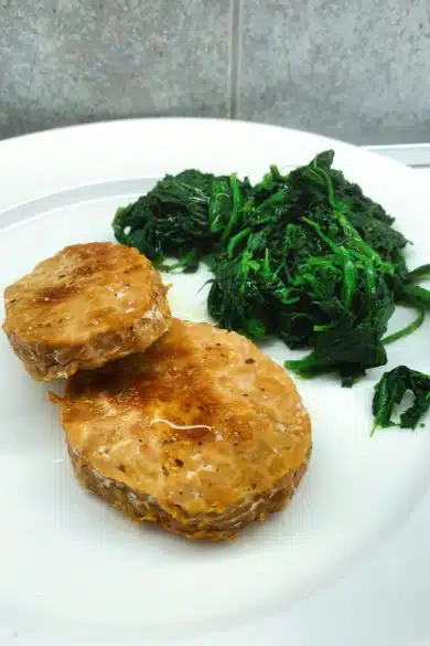 Tempeh con spinaci