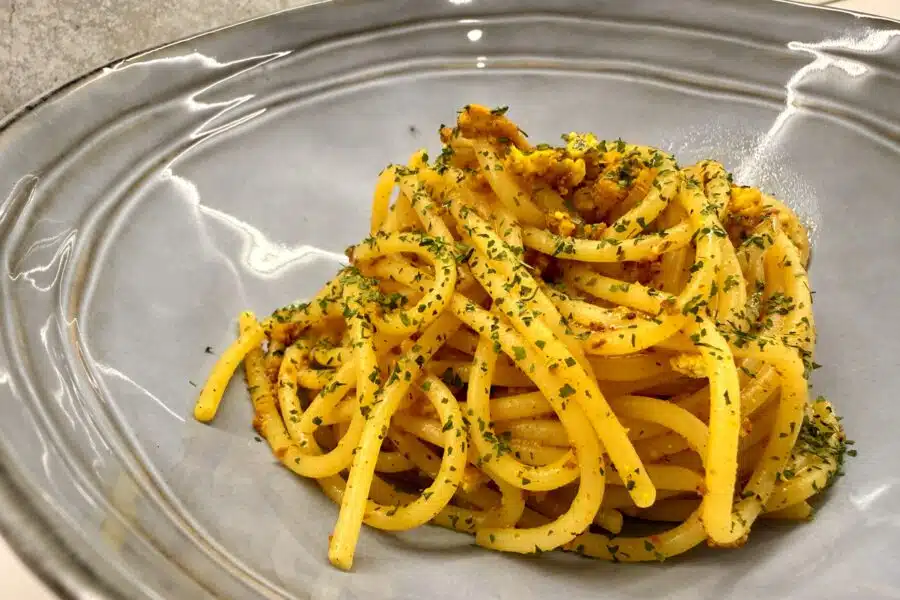 pasta con tofu speziato