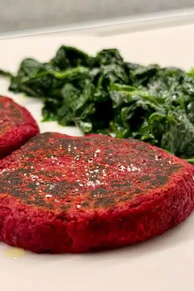 burger di ceci e rapa rossa