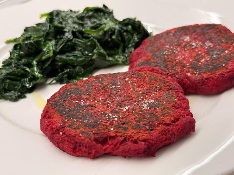 burger di ceci e rapa rossa