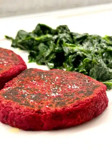 burger di ceci e rapa rossa