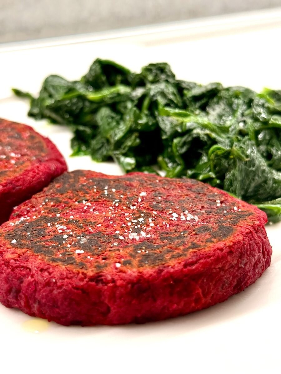 burger di ceci e rapa rossa